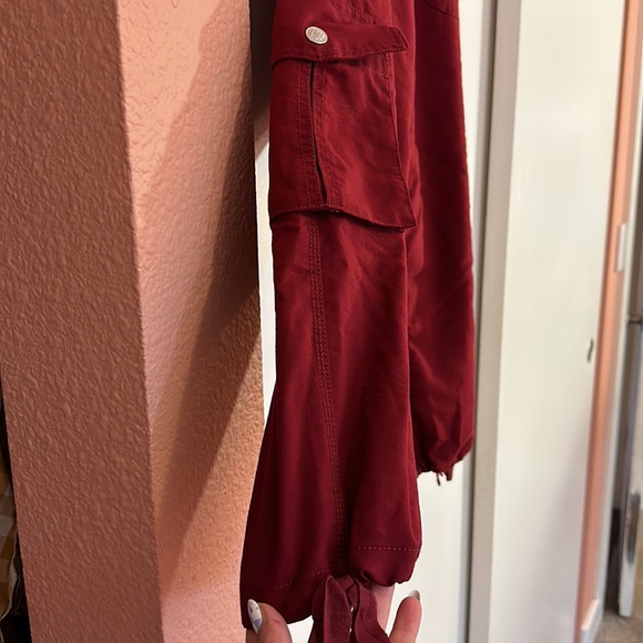 Mofiz Cranberry Red Cropped Pants - Picture 2 of 5